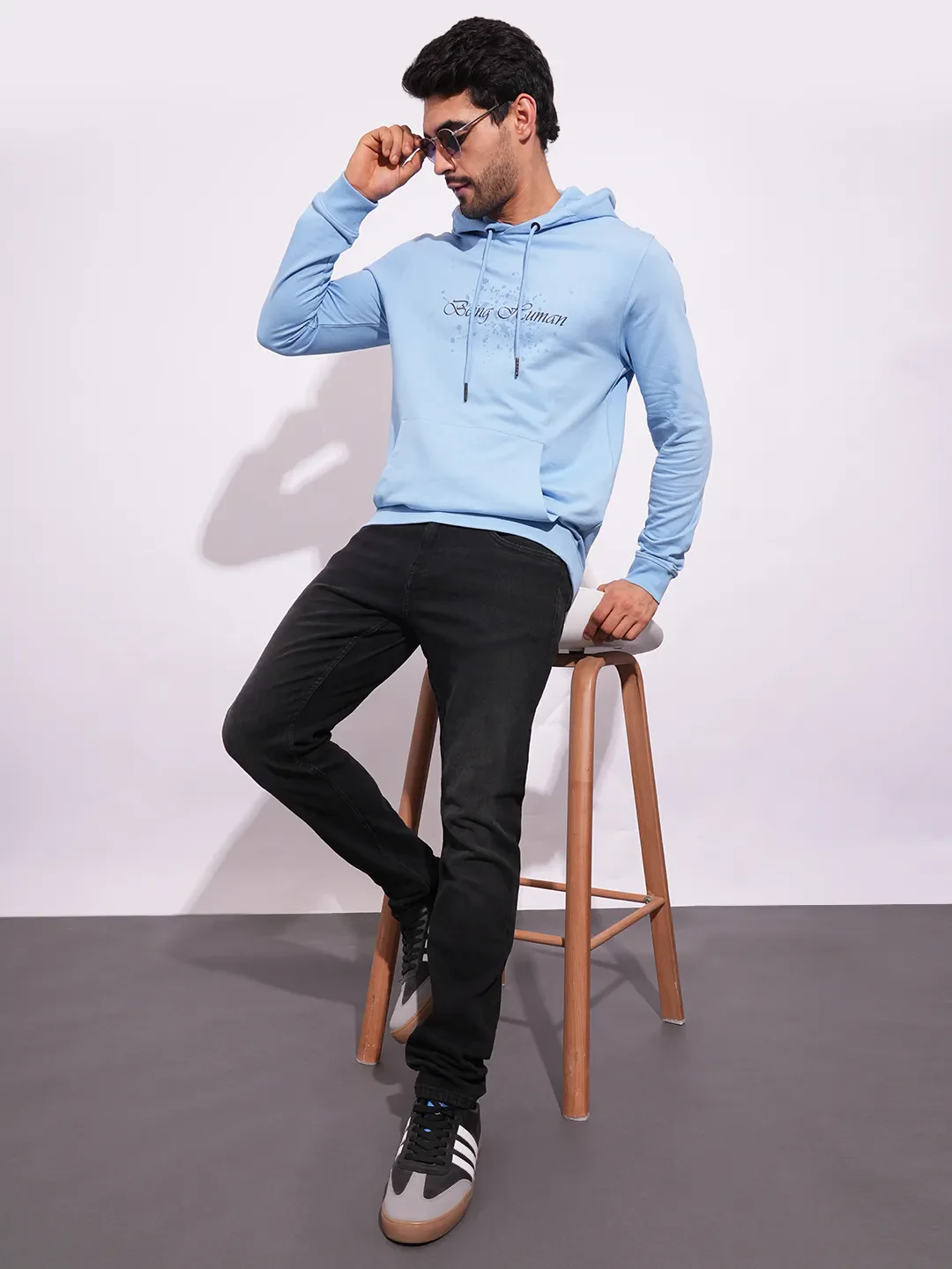Black Slim Fit Men's Denims by Being Human Clothing - Image 4