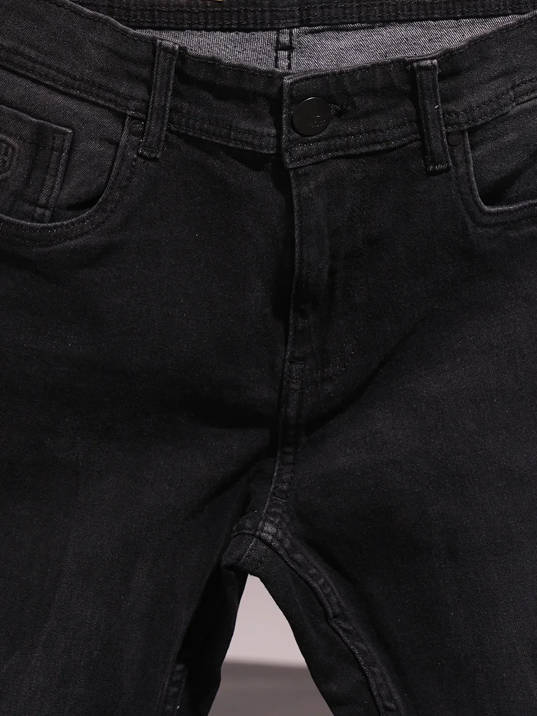 Black Slim Fit Men's Denims by Being Human Clothing - Image 6