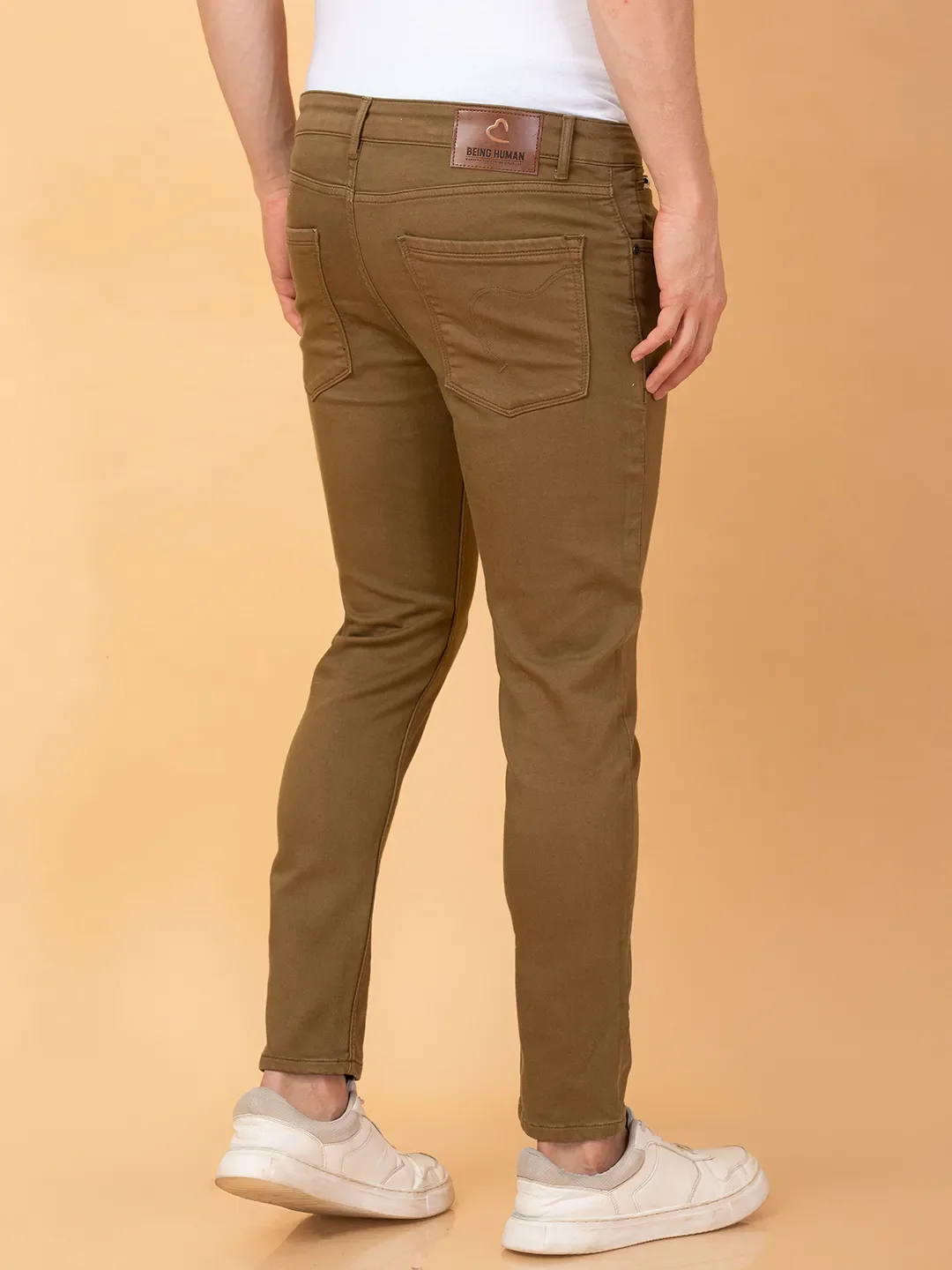 Brown Cropped fit Men's Denims by Being Human Clothing - Image 3