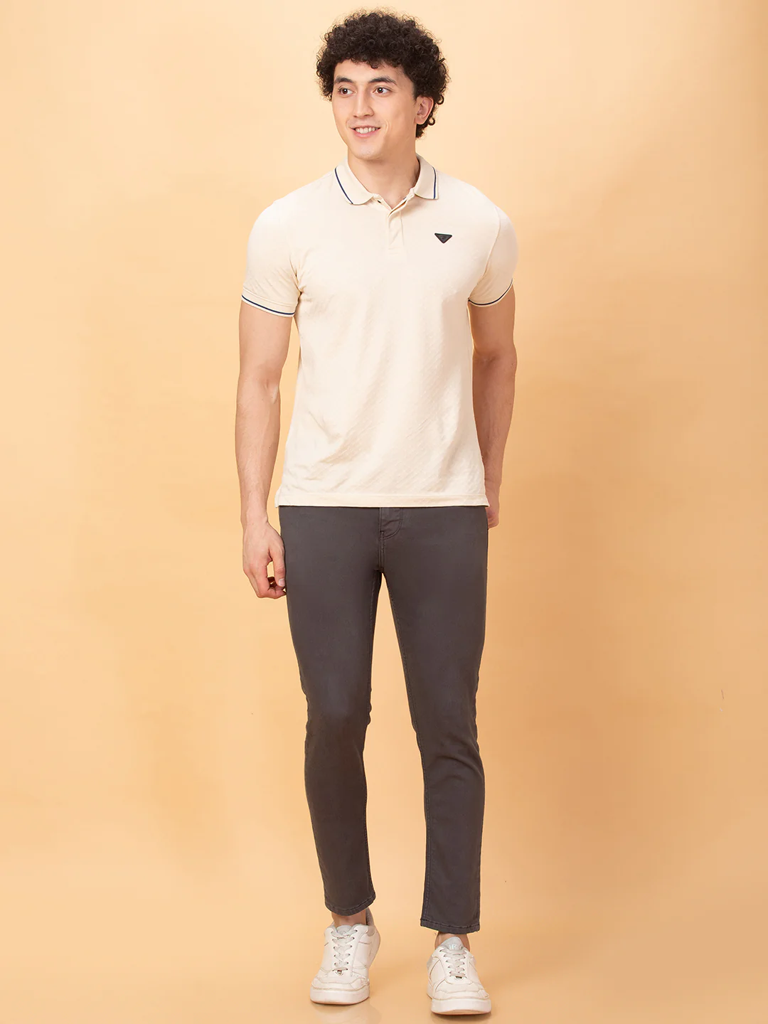 Charcoal Cropped Fit Denims For Men By Being Human Clothing - Image 2