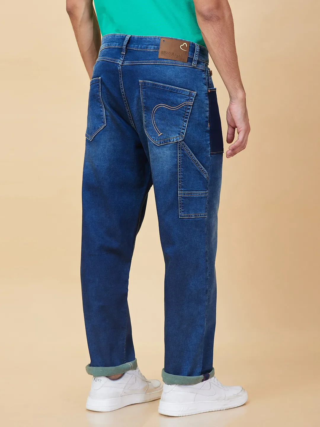 Dark Blue Anti Fit Denims For Men By Being Human Clothing - Image 3