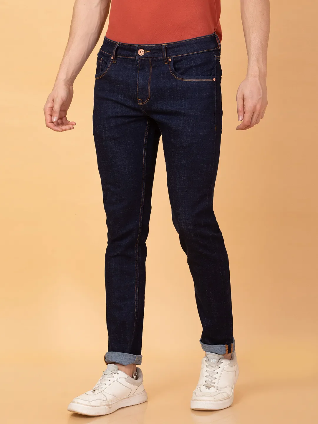 Blue Slim Fit Men's Denims by Being Human Clothing - Image 4