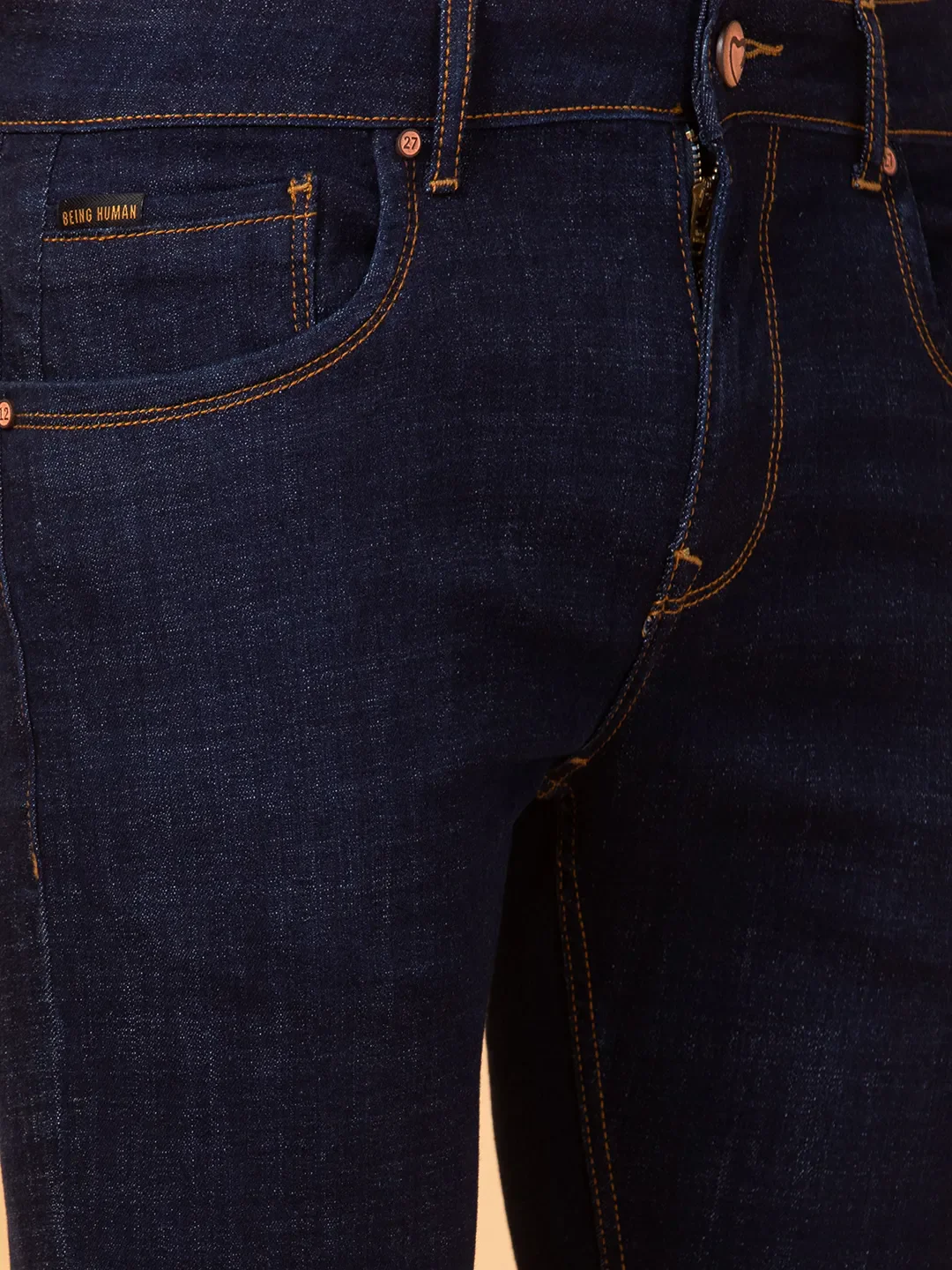 Blue Slim Fit Men's Denims by Being Human Clothing - Image 5