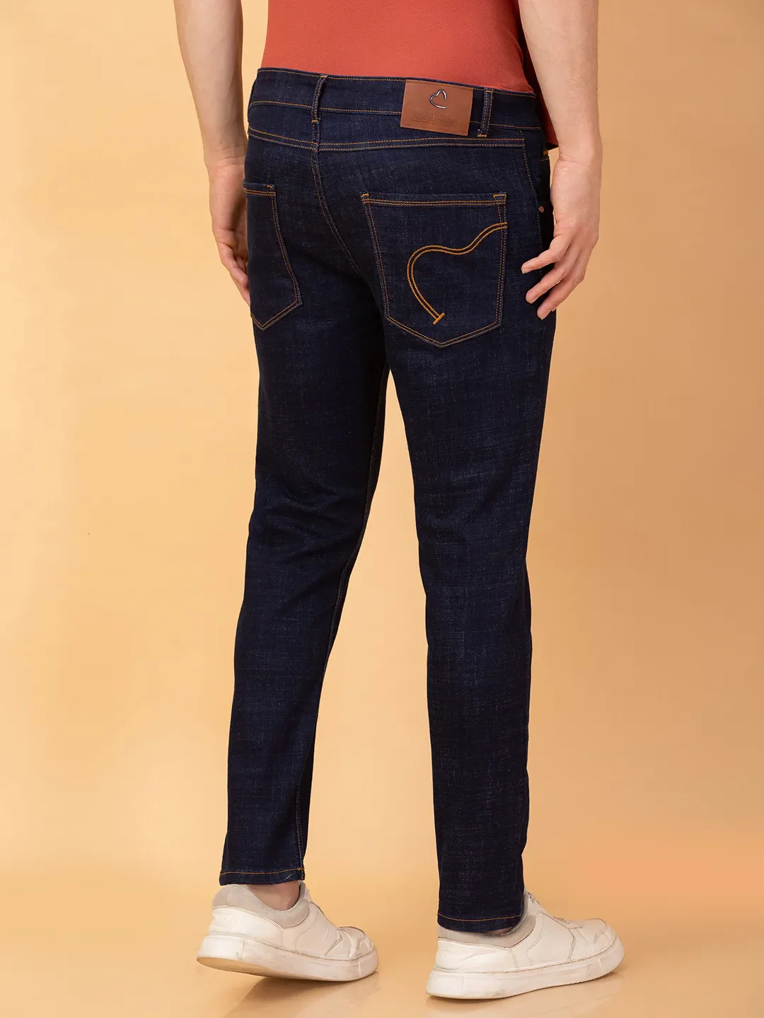Blue Cropped fit Men's Denims by Being Human Clothing - Image 3