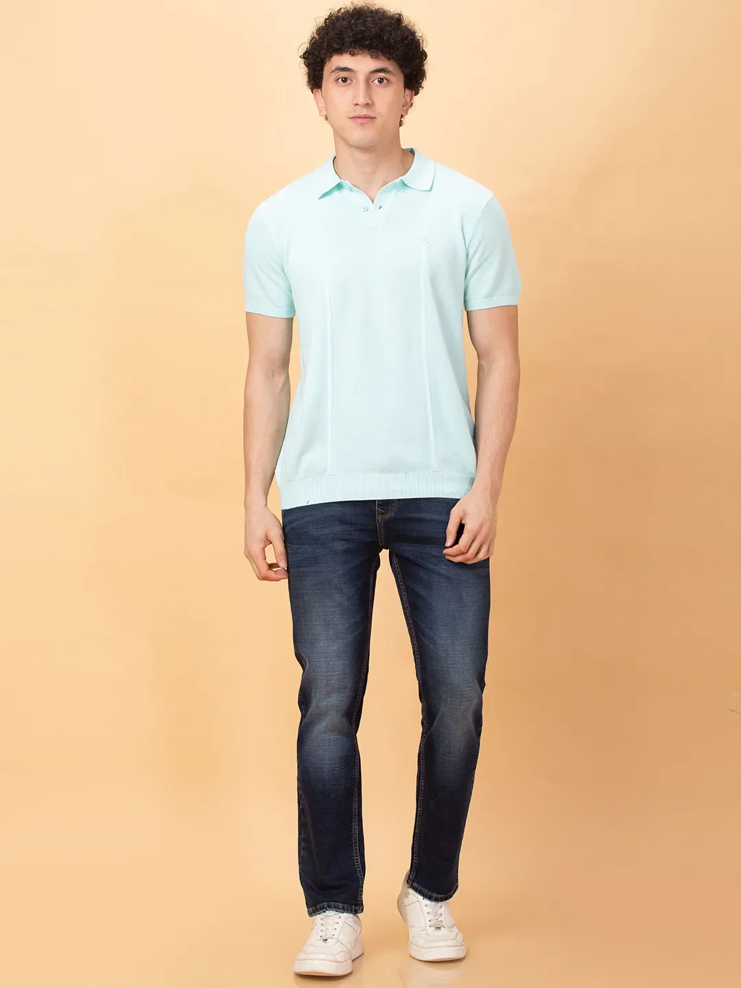 Dark Blue Straight Fit Denims For Men By Being Human Clothing - Image 2