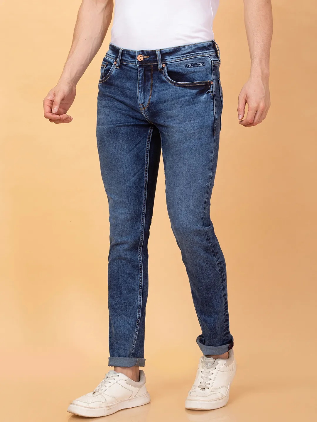 Blue Skinny fit Men's Denims by Being Human Clothing - Image 4