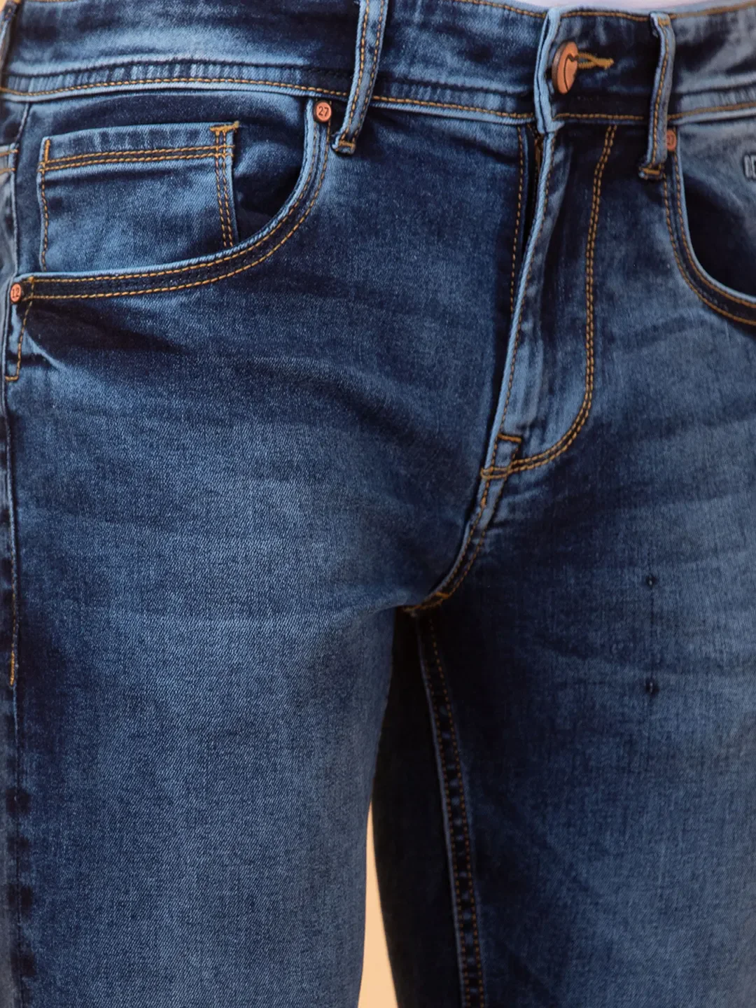 Blue Skinny fit Men's Denims by Being Human Clothing - Image 5
