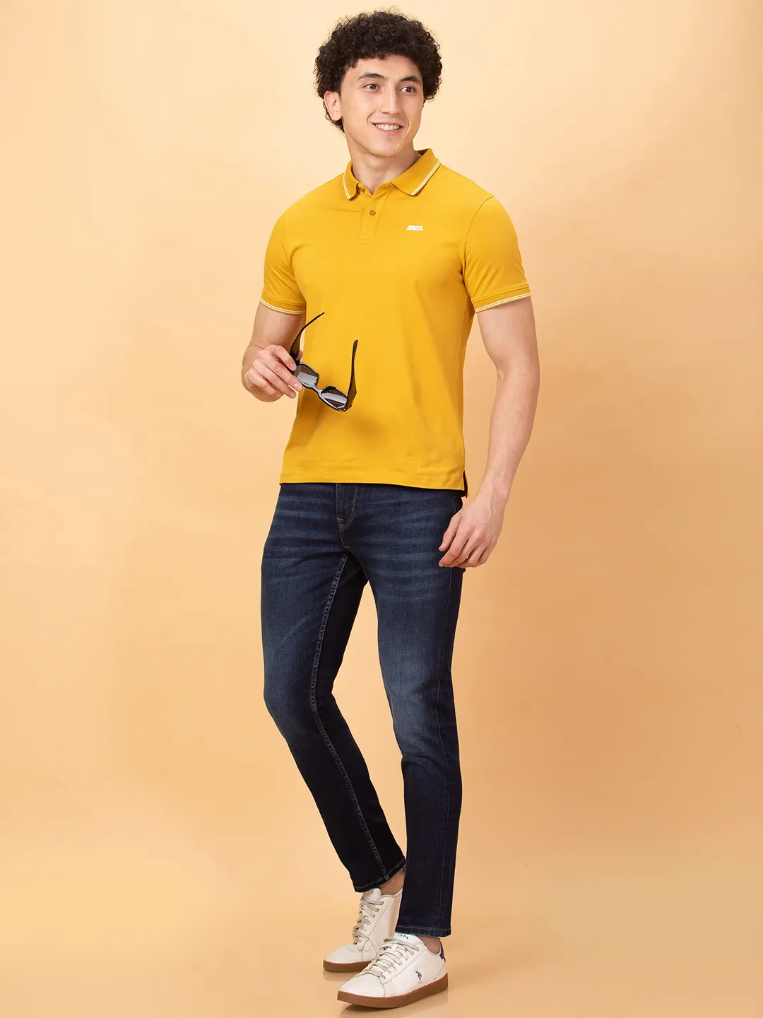 Blue Cropped fit Men's Denims by Being Human Clothing - Image 4
