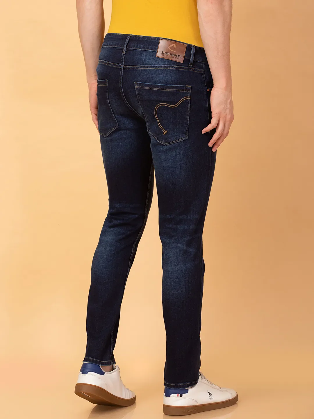 Blue Cropped fit Men's Denims by Being Human Clothing - Image 6