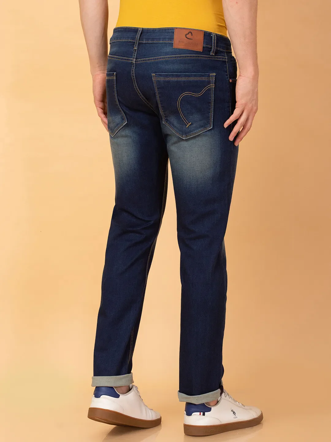 Blue Slim Fit Men's Denims by Being Human Clothing - Image 3