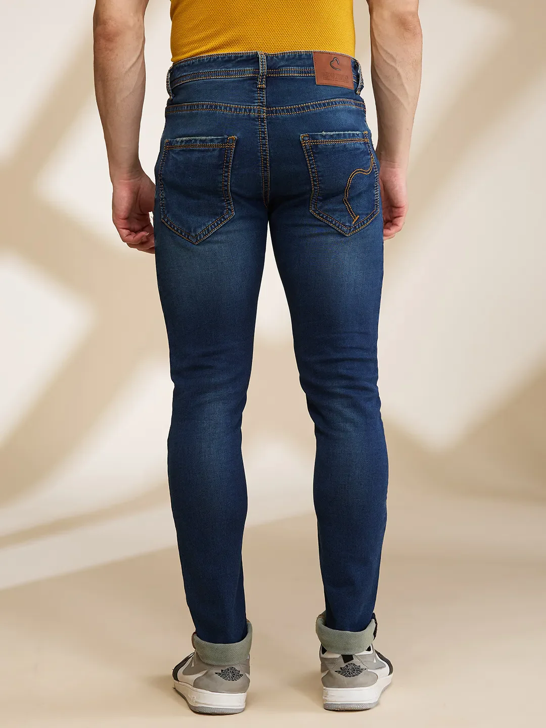 Blue Slim Fit Men's Denims by Being Human Clothing - Image 3