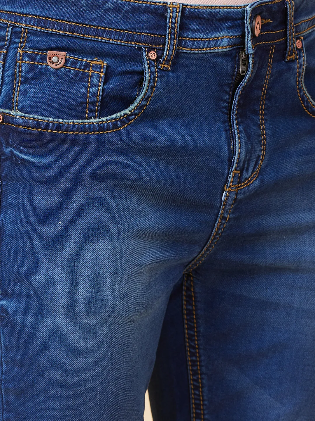 Blue Boot Cut Fit Men's Denims by Being Human Clothing - Image 5