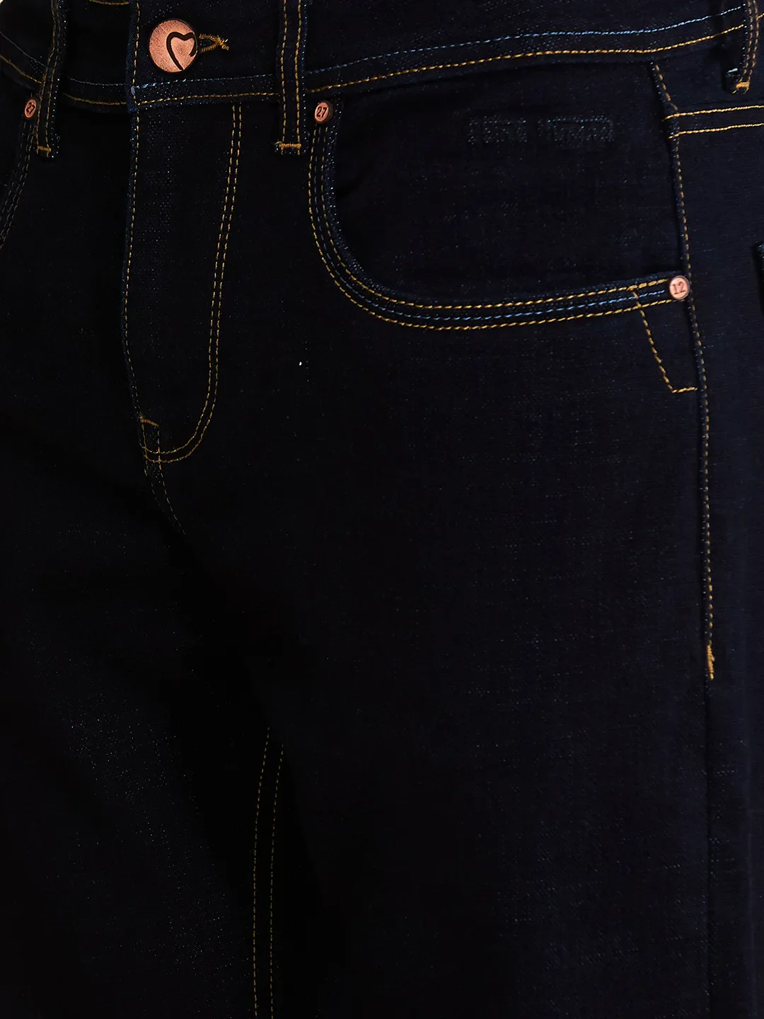 Blue Cropped fit Men's Denims by Being Human Clothing - Image 5