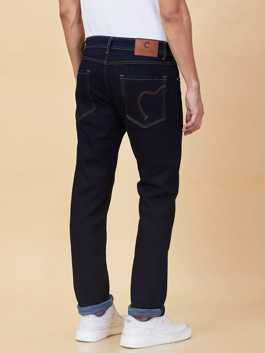 Blue Straight Fit Men's Denims by Being Human Clothing - Image 3