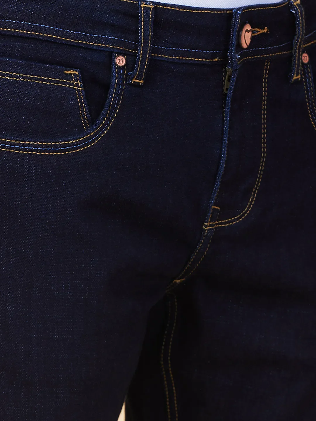 Blue Straight Fit Men's Denims by Being Human Clothing - Image 5