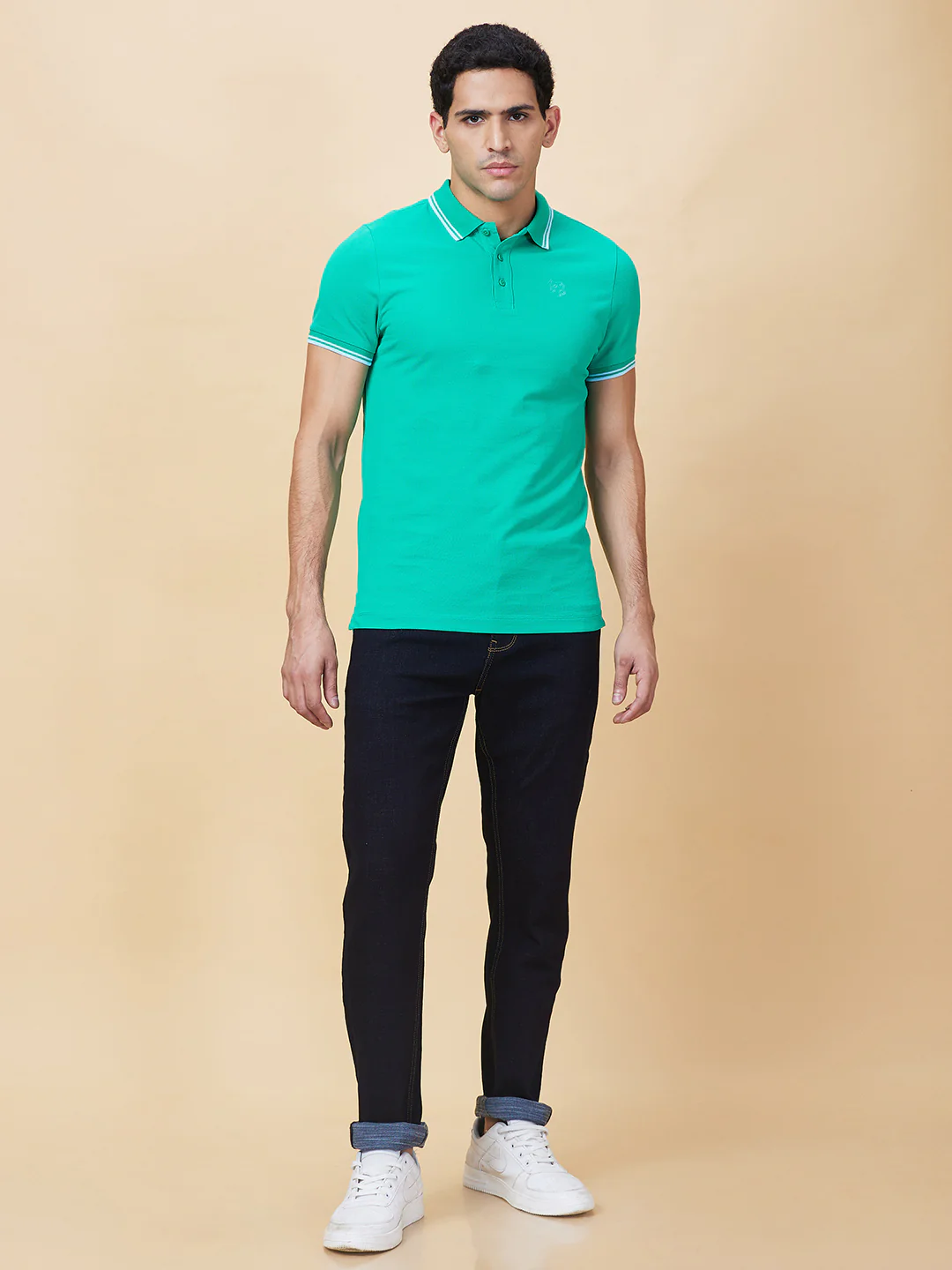 Dark Blue Slim Fit Denims For Men By Being Human Clothing - Image 2