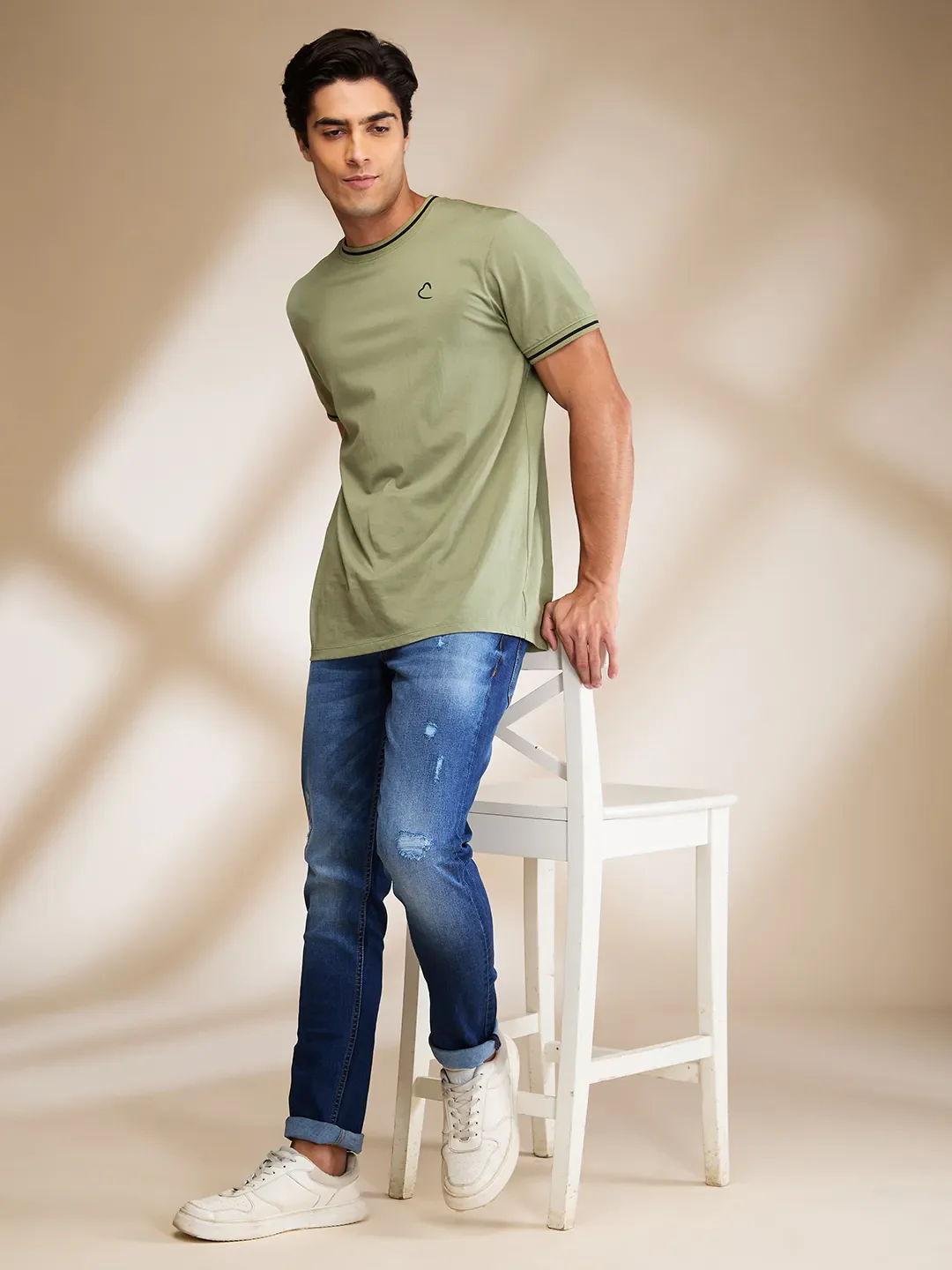 Dark Blue Skinny Fit Denims For Men By Being Human Clothing - Image 6