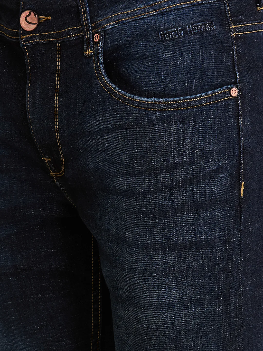 Blue Cropped fit Men's Denims by Being Human Clothing - Image 5