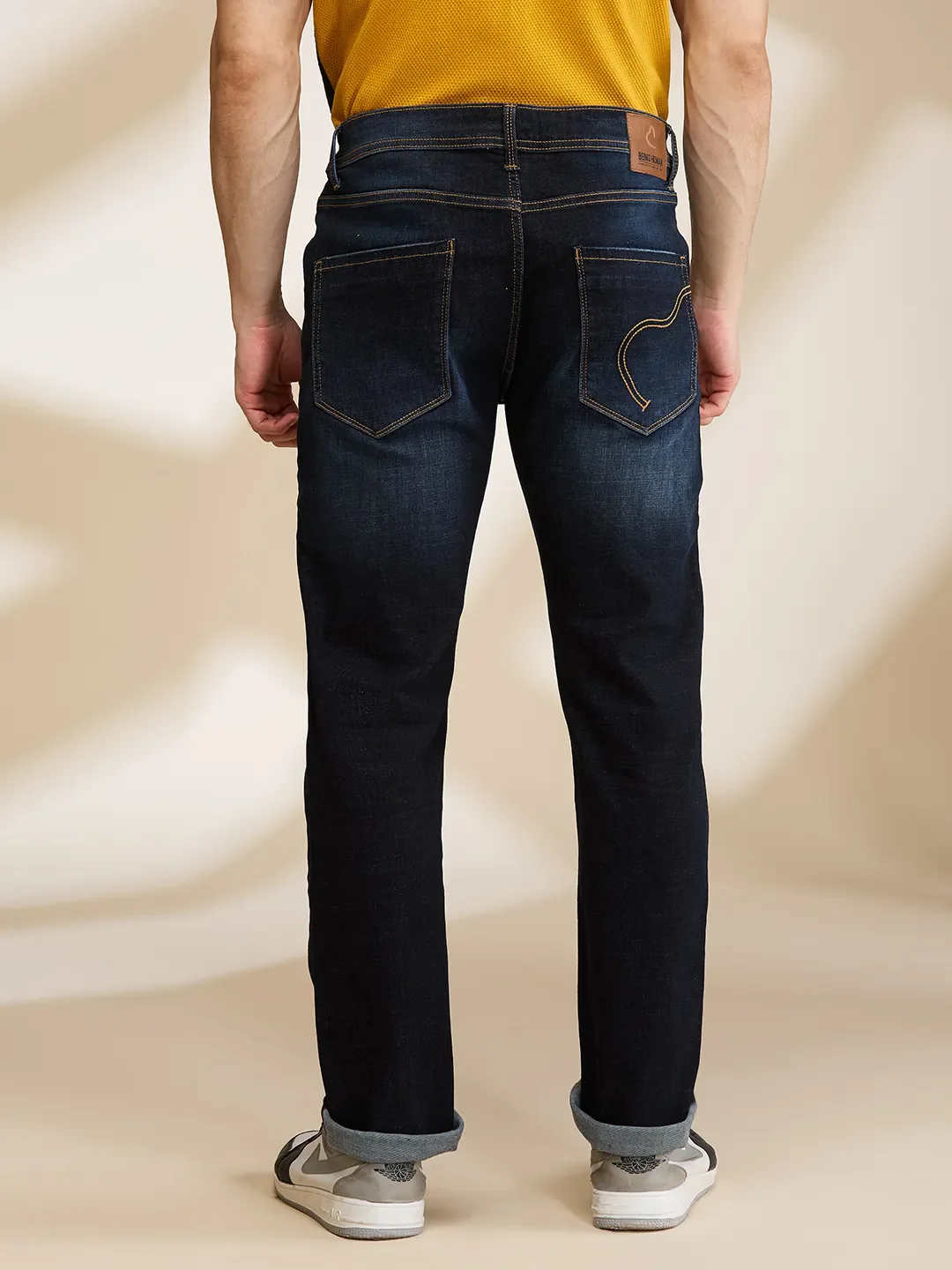 Blue Straight Fit Men's Denims by Being Human Clothing - Image 3