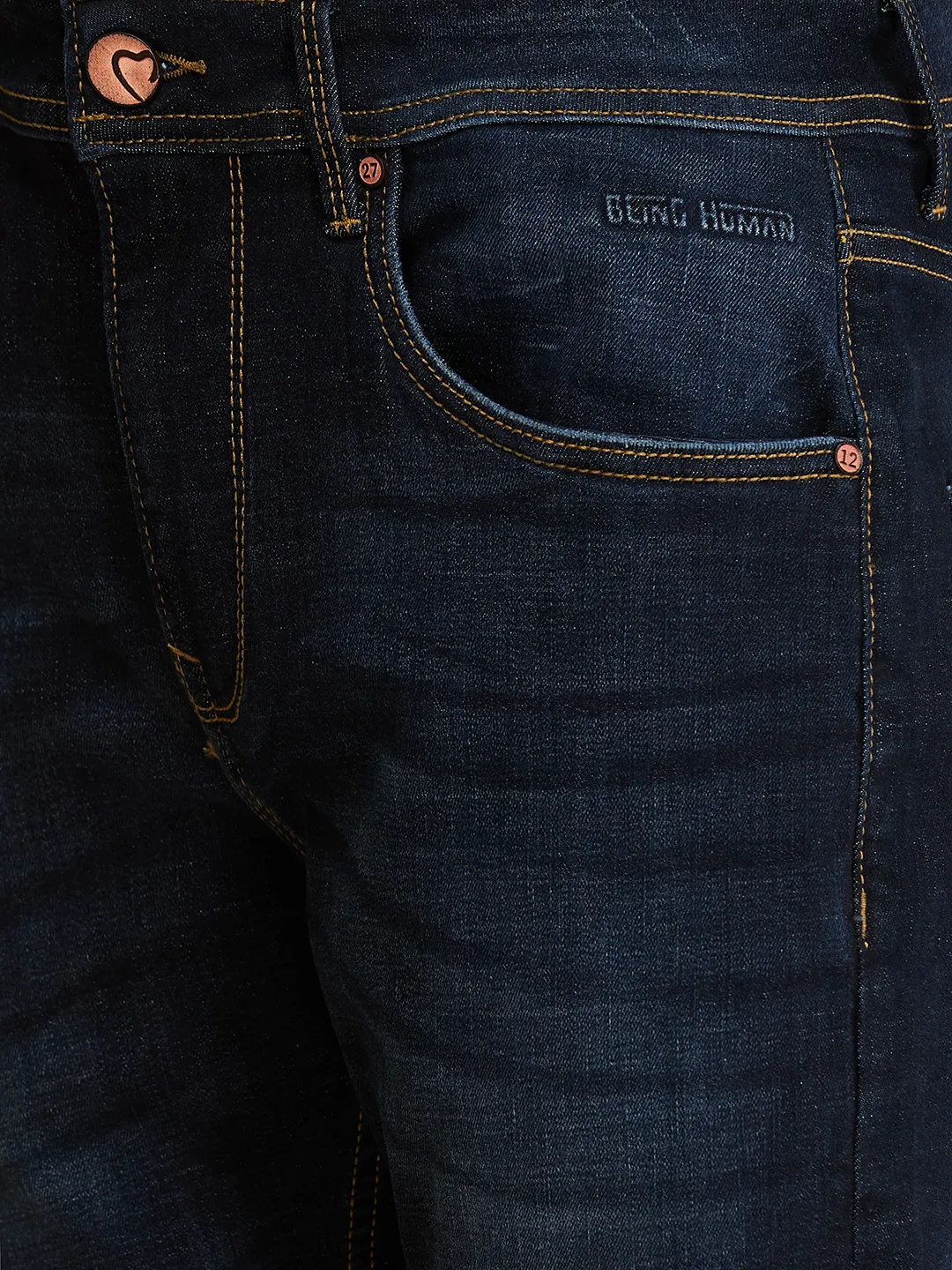 Blue Straight Fit Men's Denims by Being Human Clothing - Image 5