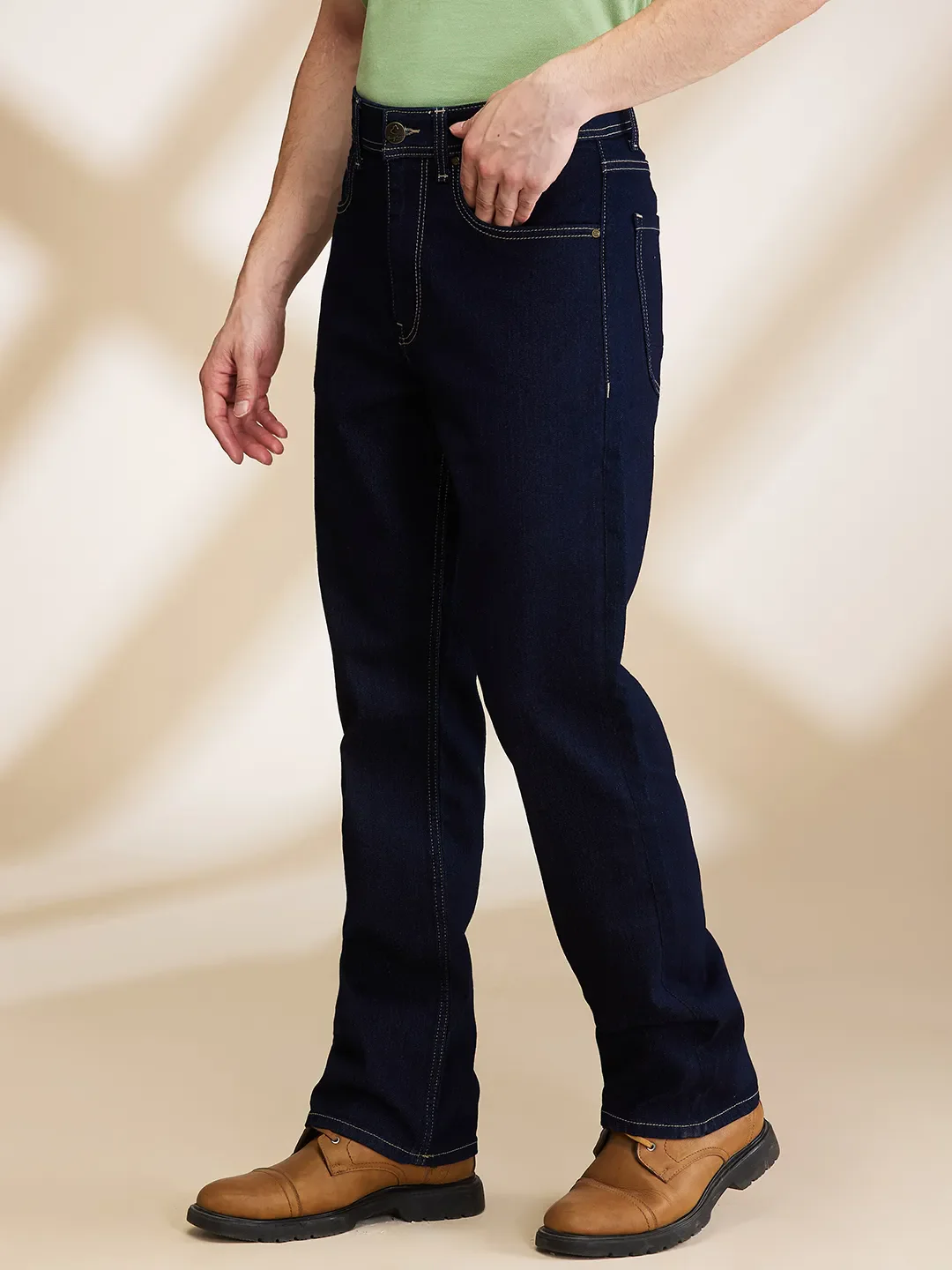 Blue Boot Cut Fit Men's Denims by Being Human Clothing - Image 4