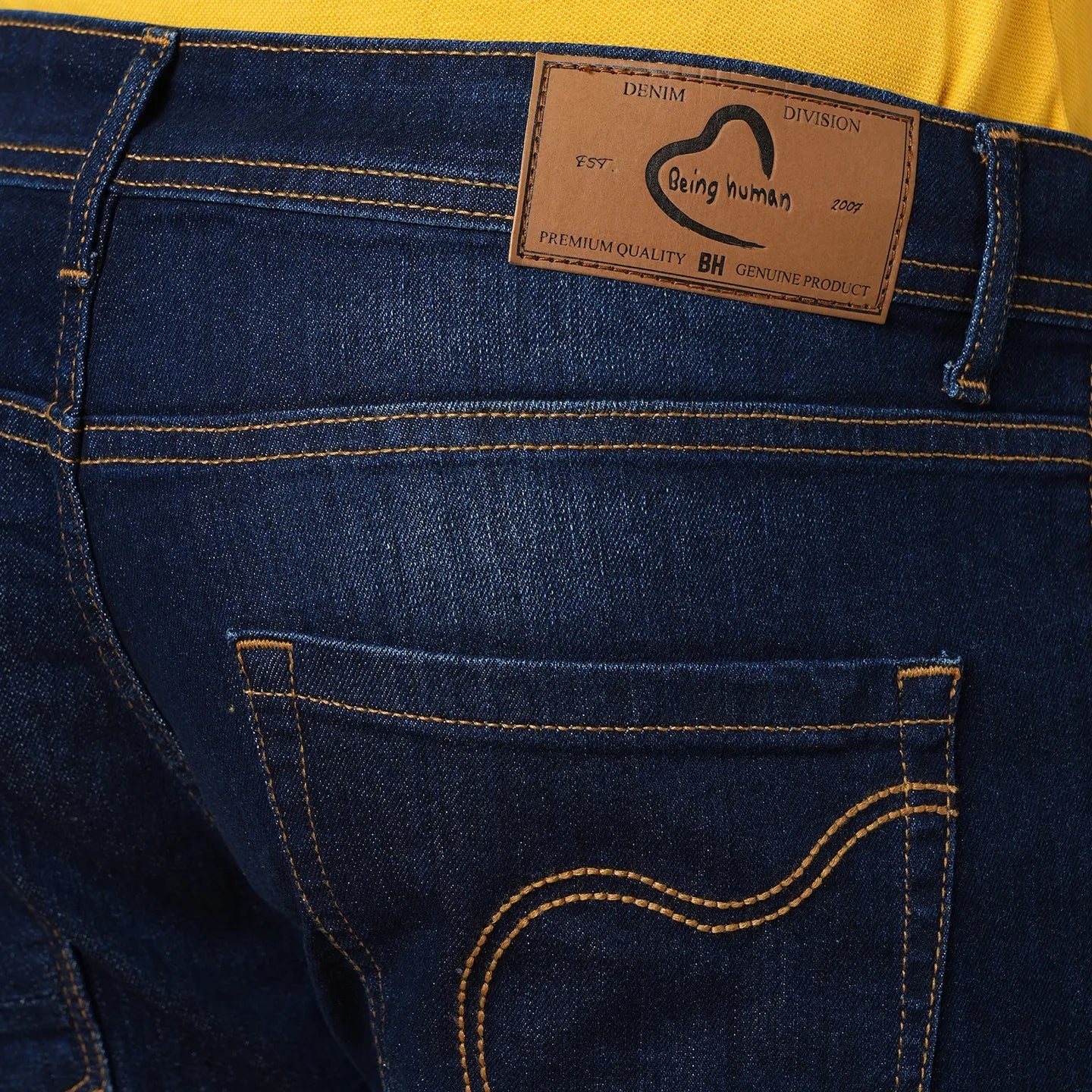 Blue Slim Fit Men's Denims by Being Human Clothing - Image 6