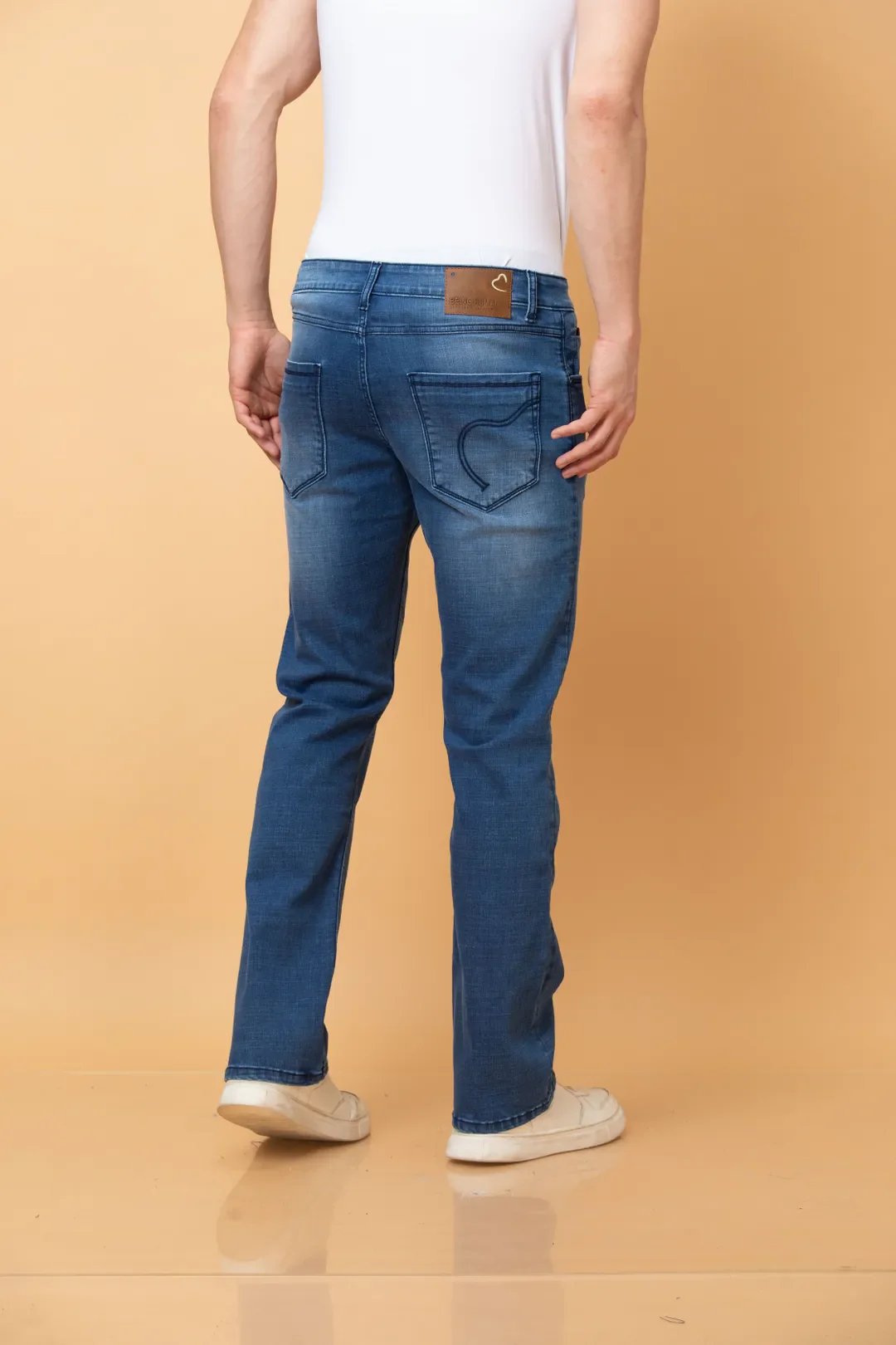 Blue Straight Fit Men's Denims by Being Human Clothing - Image 4
