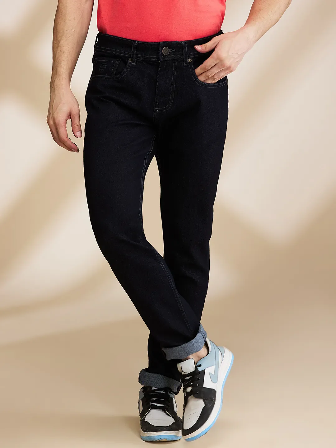 Blue Slim Fit Men's Denims by Being Human Clothing