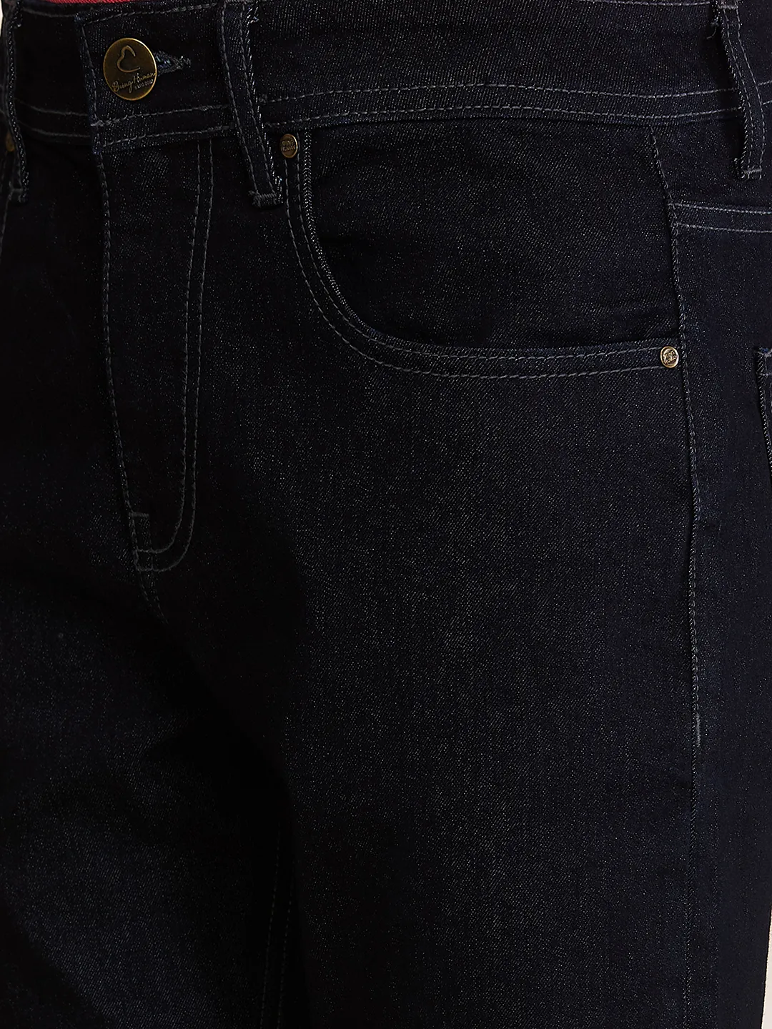 Black Straight Fit Denims For Men By Being Human Clothing - Image 5
