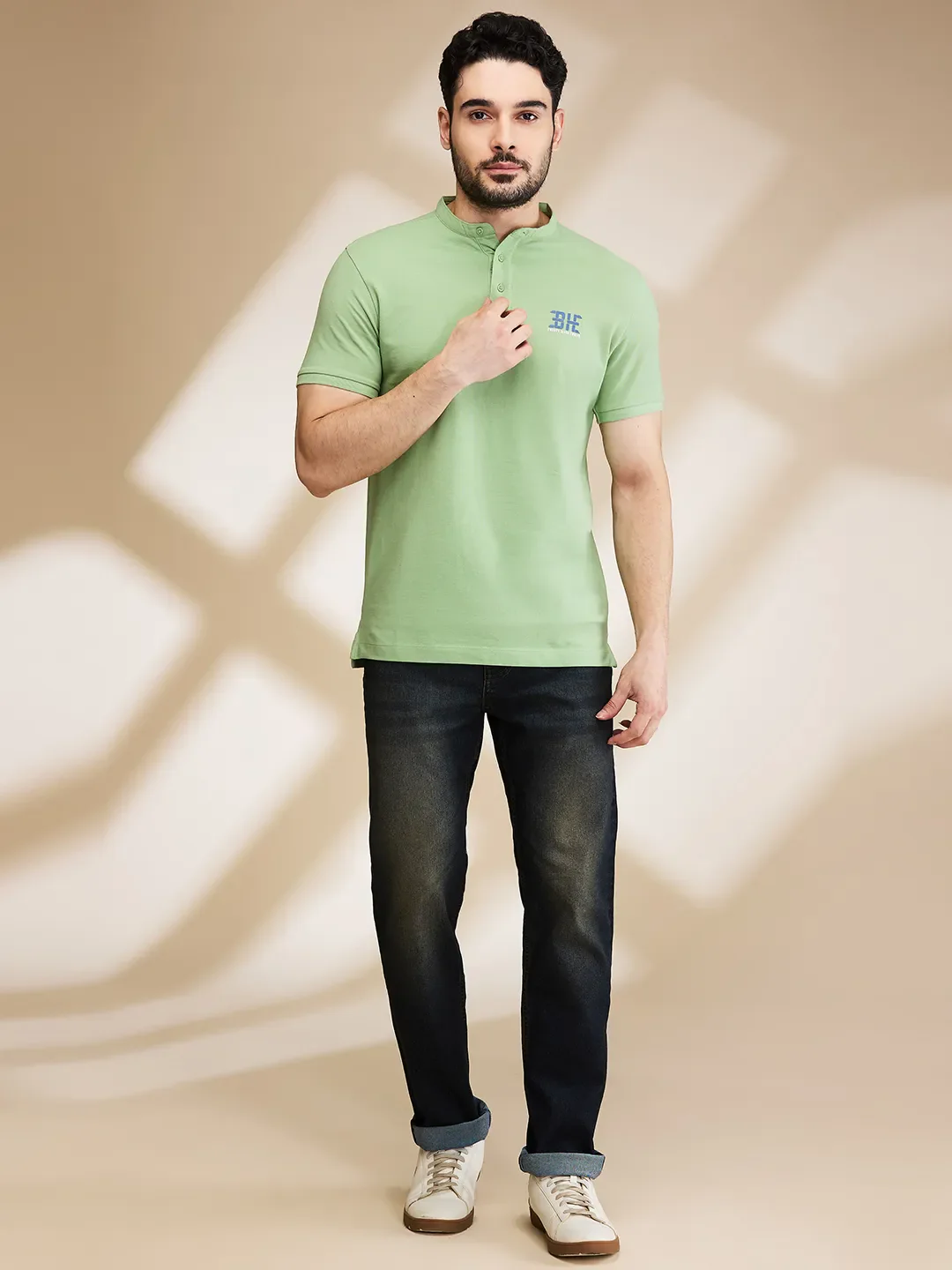 Blue Straight Fit Men's Denims by Being Human Clothing - Image 2
