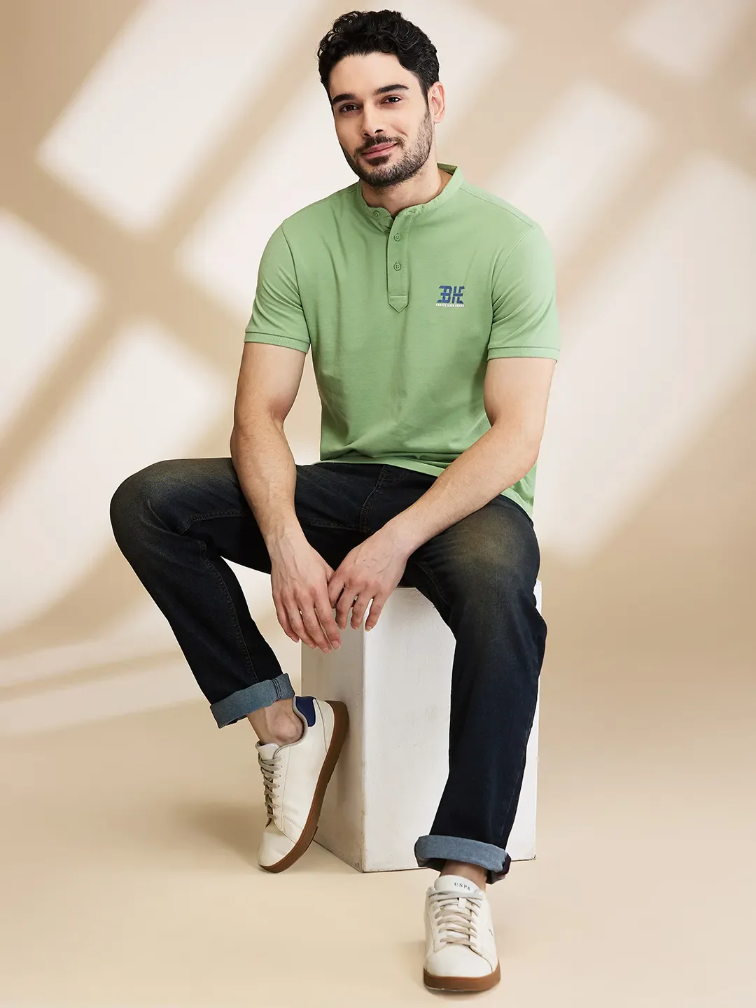 Blue Straight Fit Men's Denims by Being Human Clothing - Image 6
