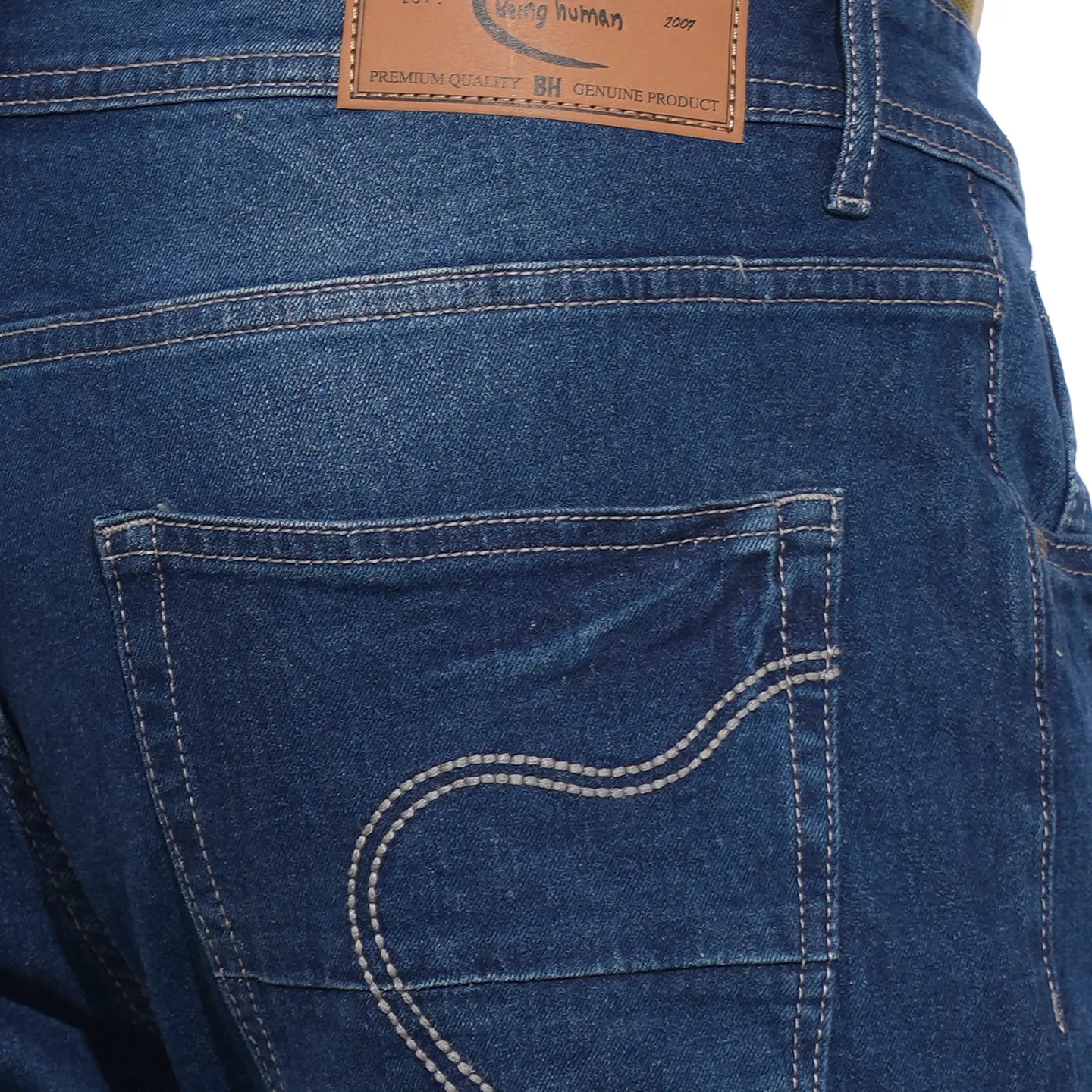 Blue Straight Fit Men's Denims by Being Human Clothing - Image 5