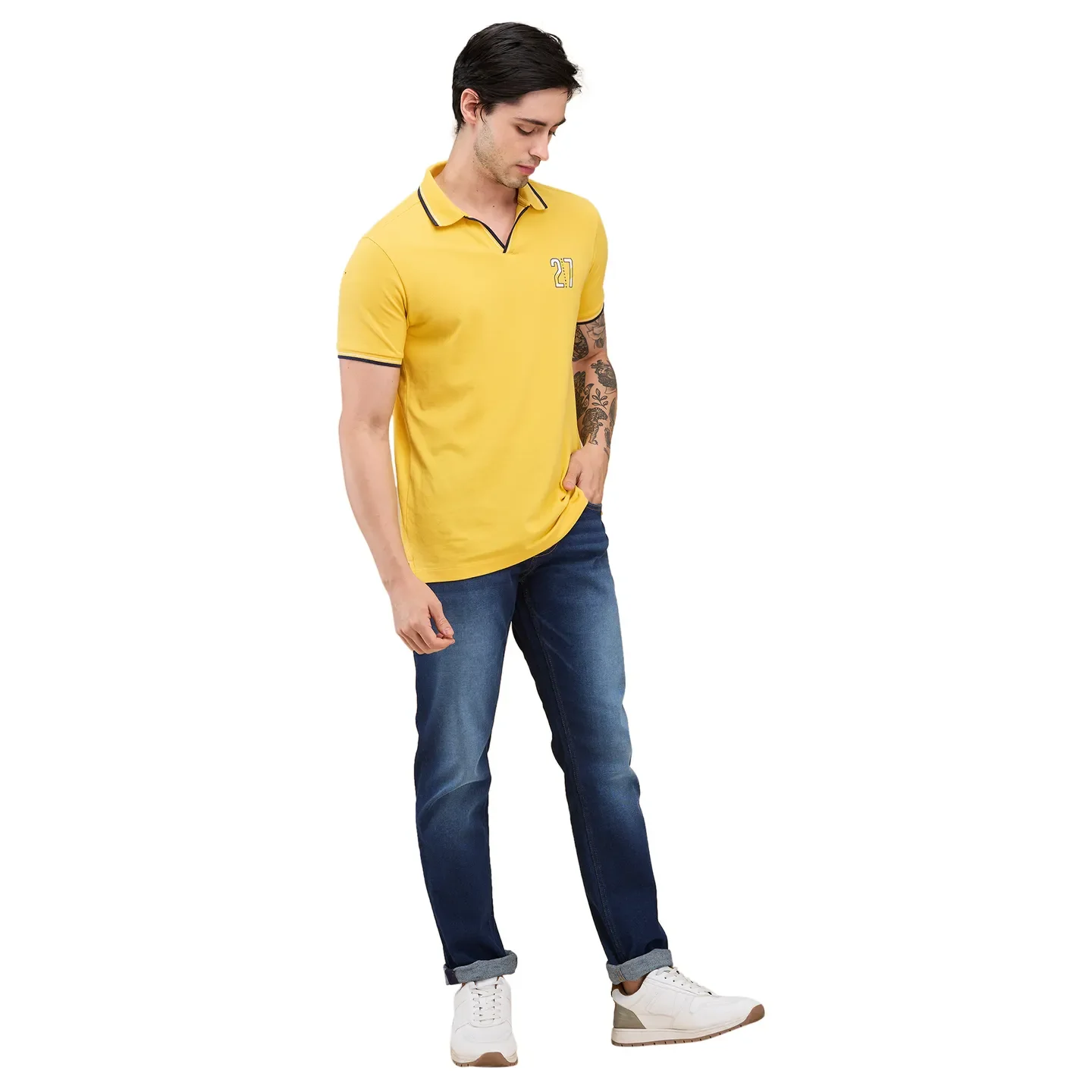 Blue Slim Fit Men's Denims by Being Human Clothing - Image 2