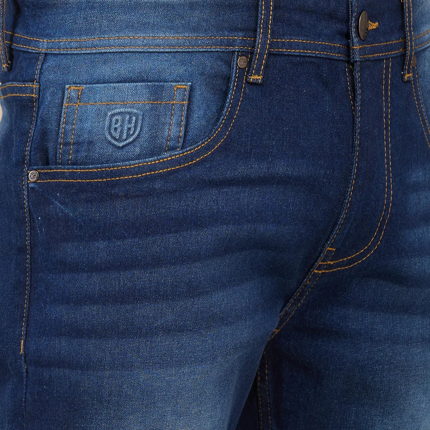 Blue Slim Fit Men's Denims by Being Human Clothing - Image 5