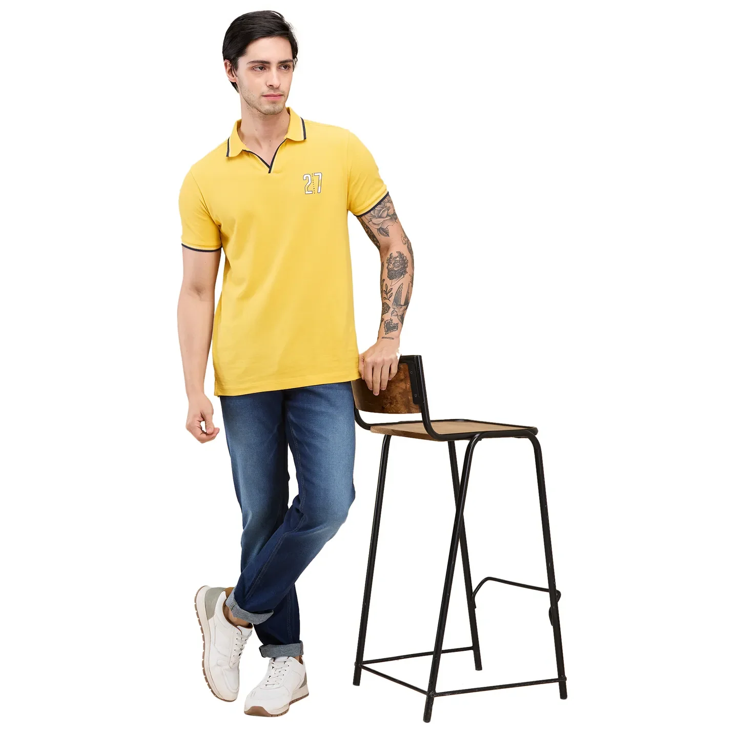 Blue Slim Fit Men's Denims by Being Human Clothing - Image 6
