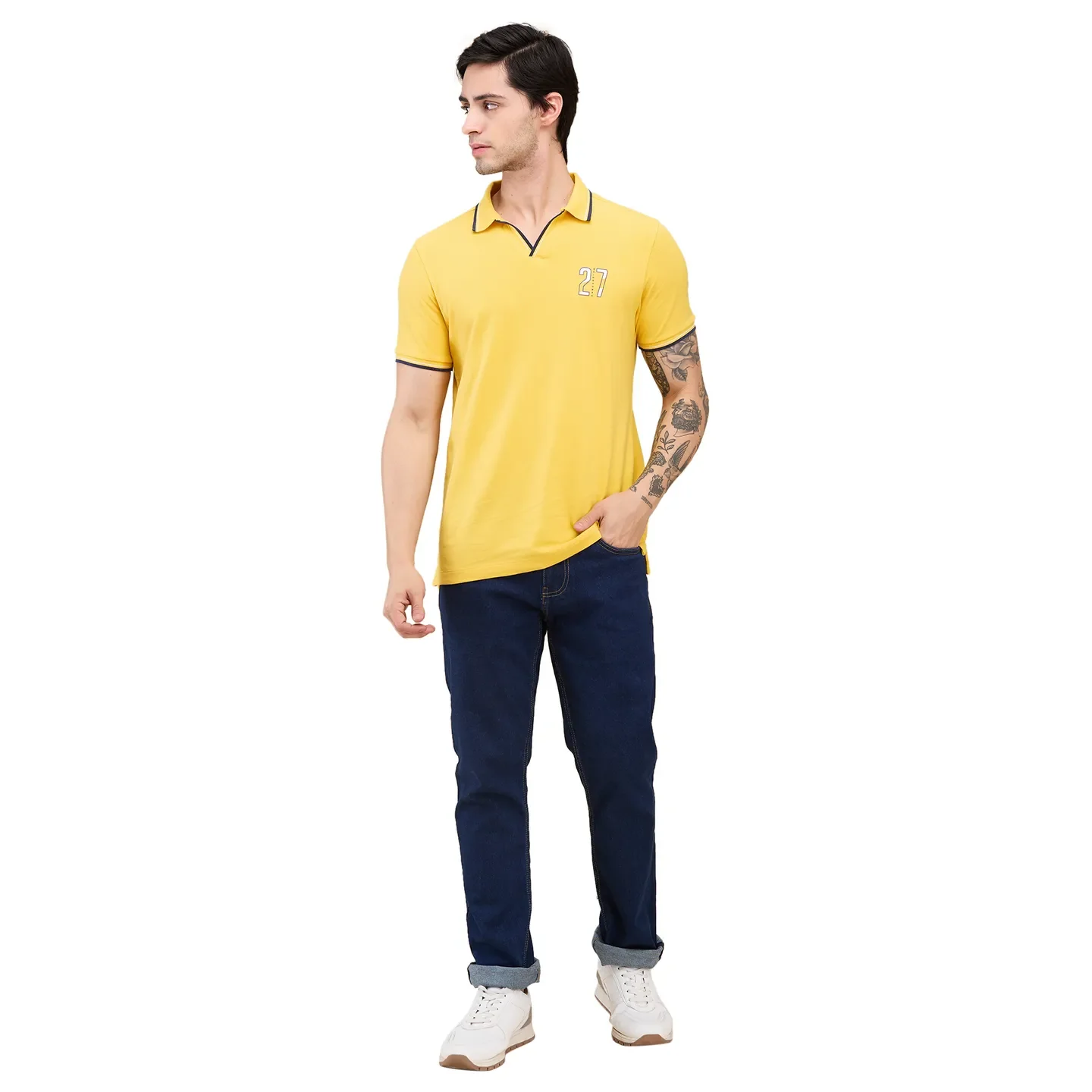 Blue Straight Fit Men's Denims by Being Human Clothing - Image 2