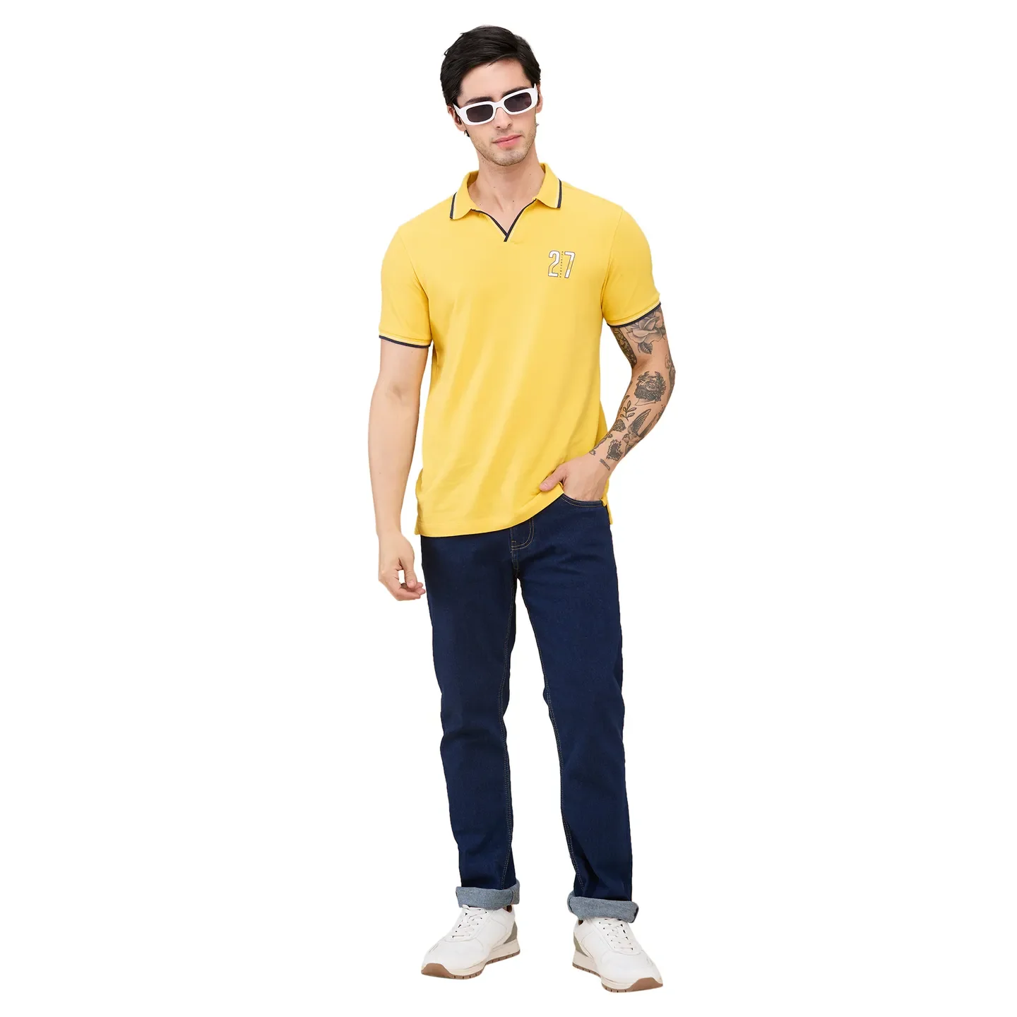 Blue Straight Fit Men's Denims by Being Human Clothing - Image 6