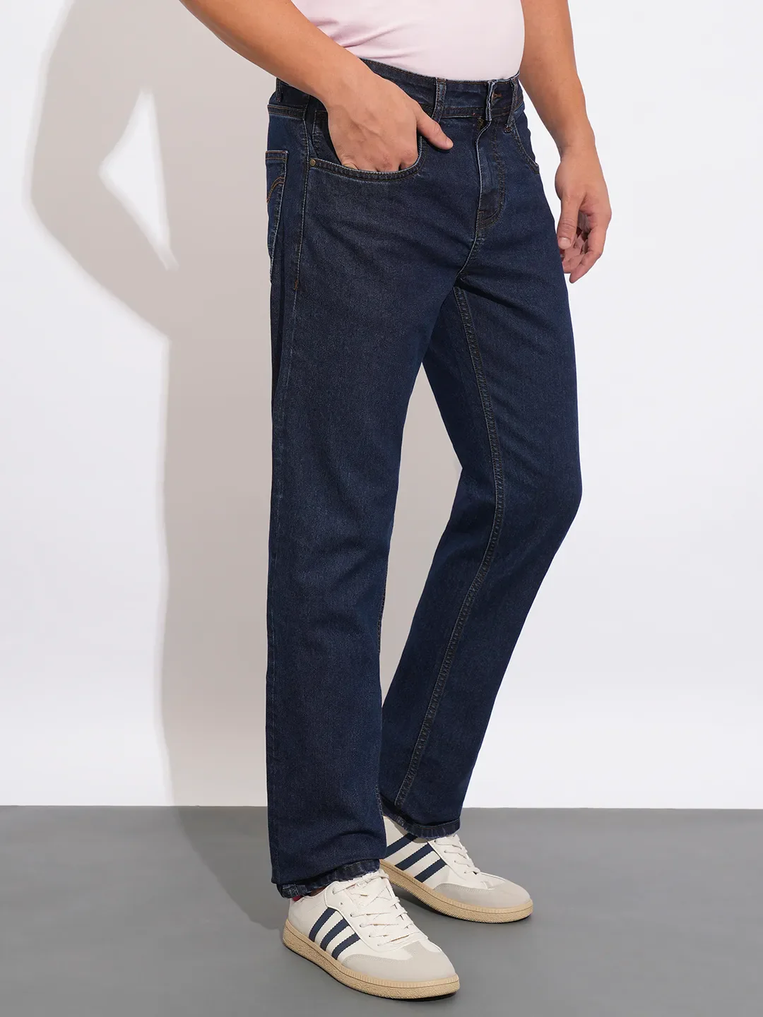 Blue Straight Fit Men's Denims by Being Human Clothing - Image 2