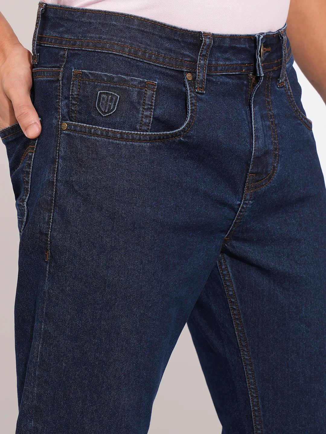 Blue Straight Fit Men's Denims by Being Human Clothing - Image 6