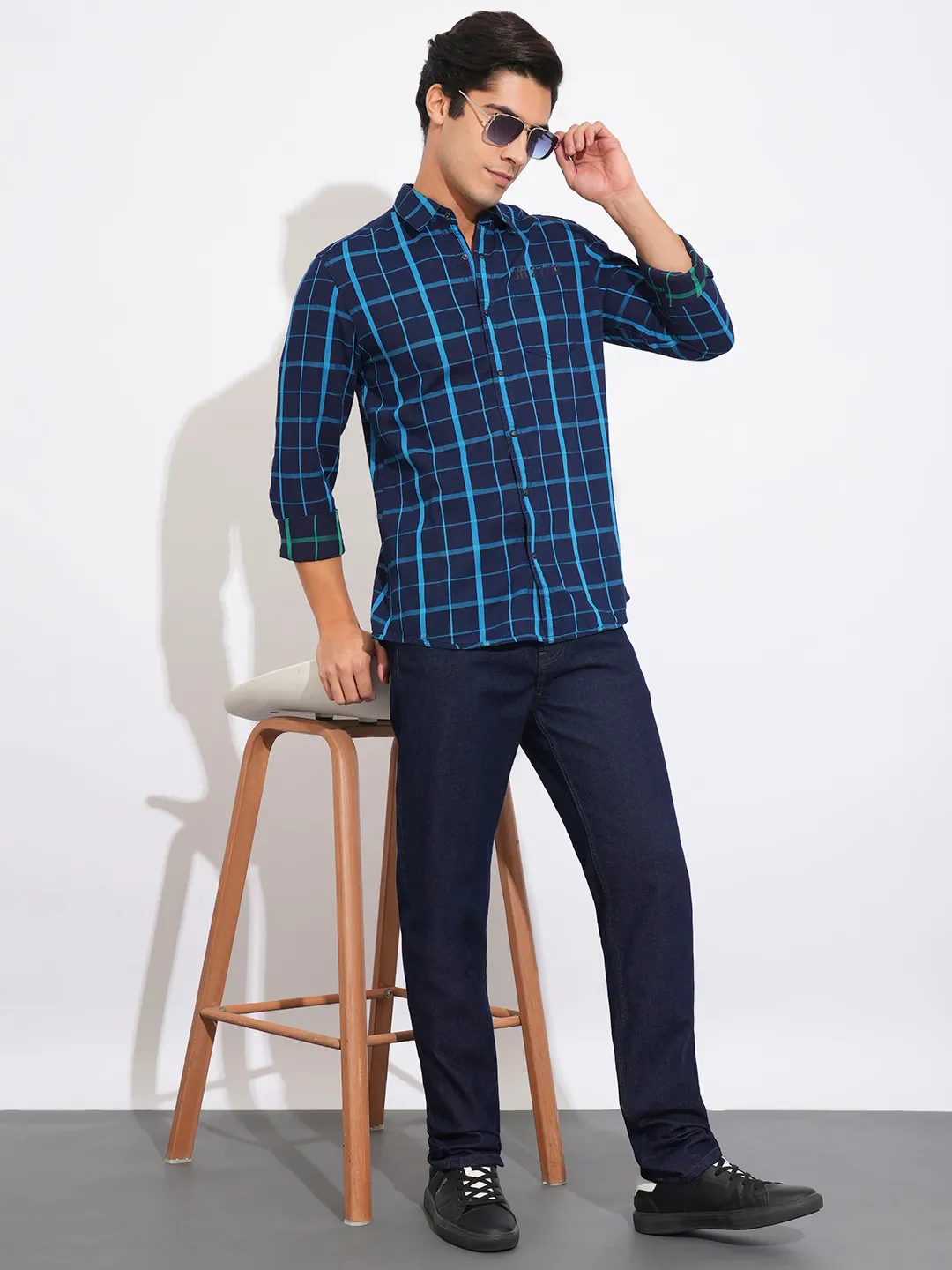 Blue Slim Fit Men's Denims by Being Human Clothing - Image 4