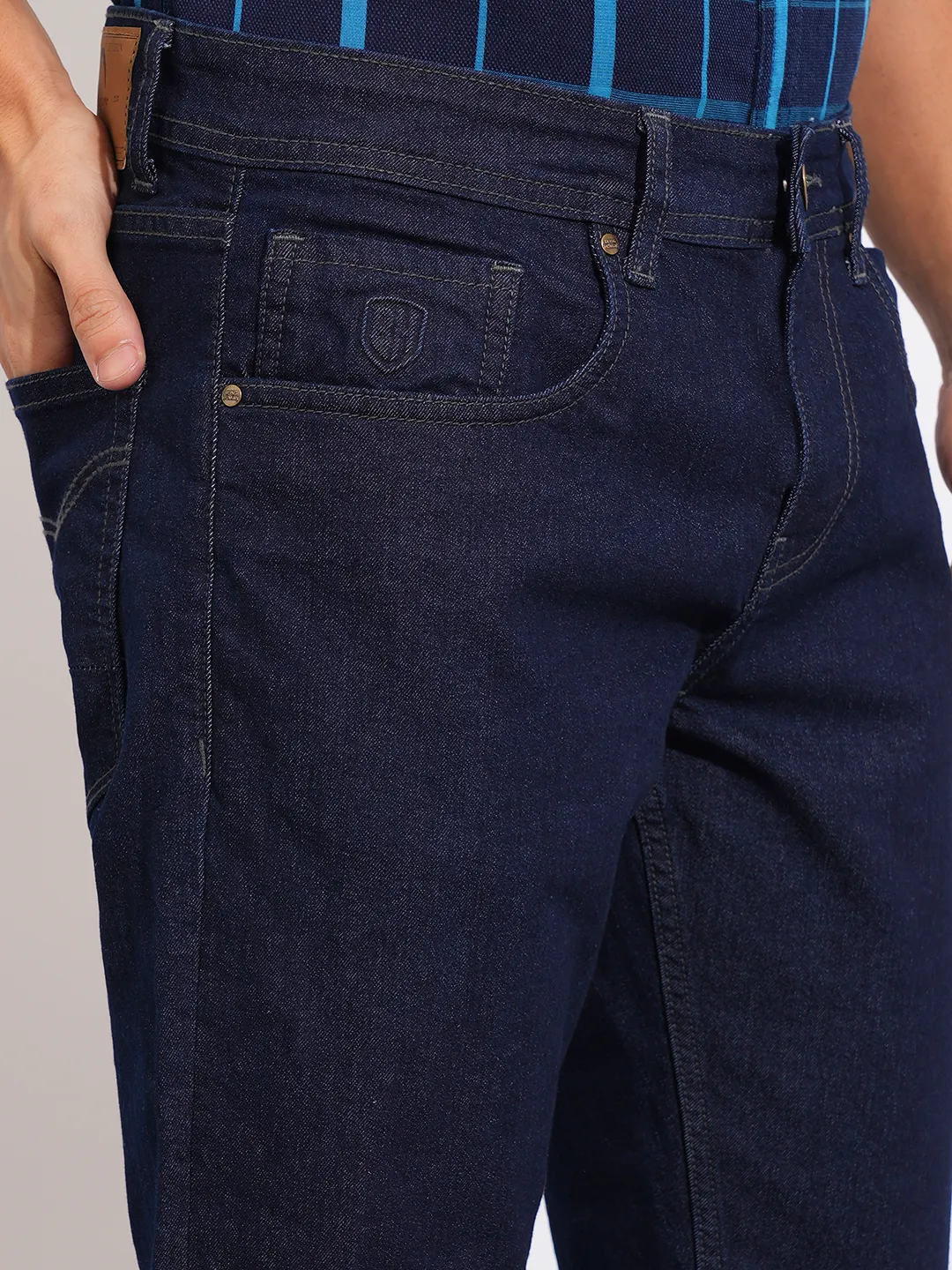 Blue Slim Fit Men's Denims by Being Human Clothing - Image 6