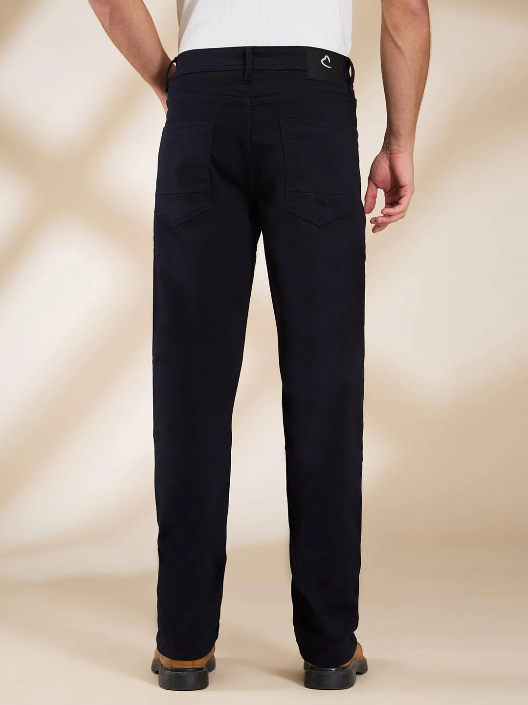 Navy Boot Cut Fit Denims For Men By Being Human Clothing - Image 3