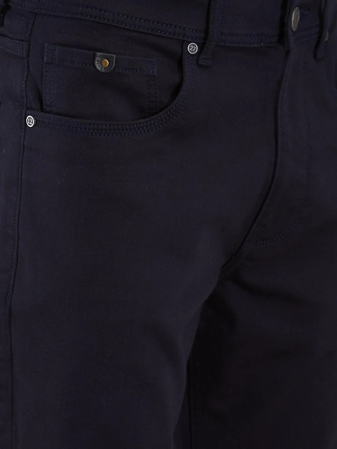 Navy Boot Cut Fit Denims For Men By Being Human Clothing - Image 4