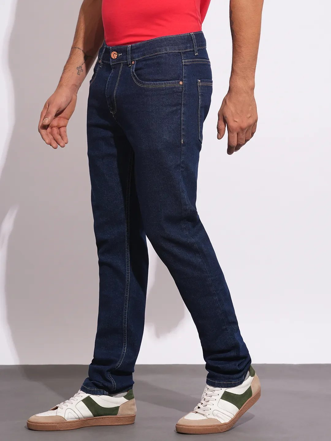 Blue Slim Fit Men's Denims by Being Human Clothing - Image 2
