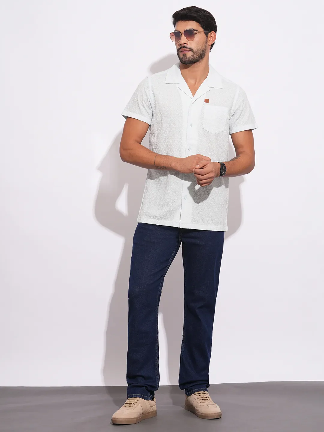 Blue Straight Fit Men's Denims by Being Human Clothing - Image 4