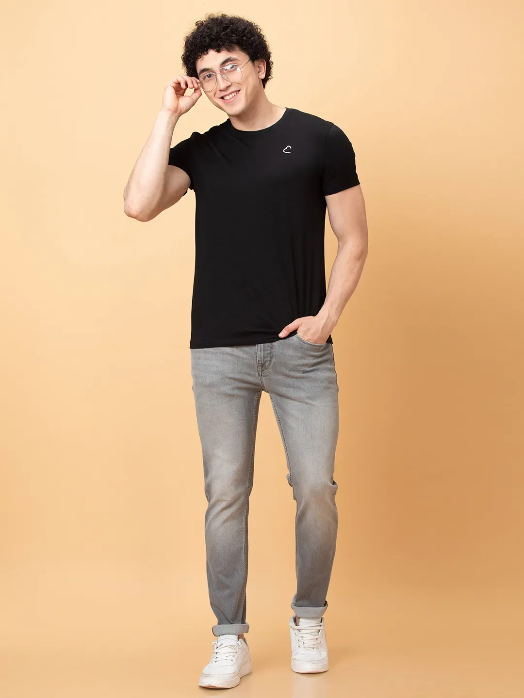 Grey Slim Fit Denims For Men By Being Human Clothing - Image 6