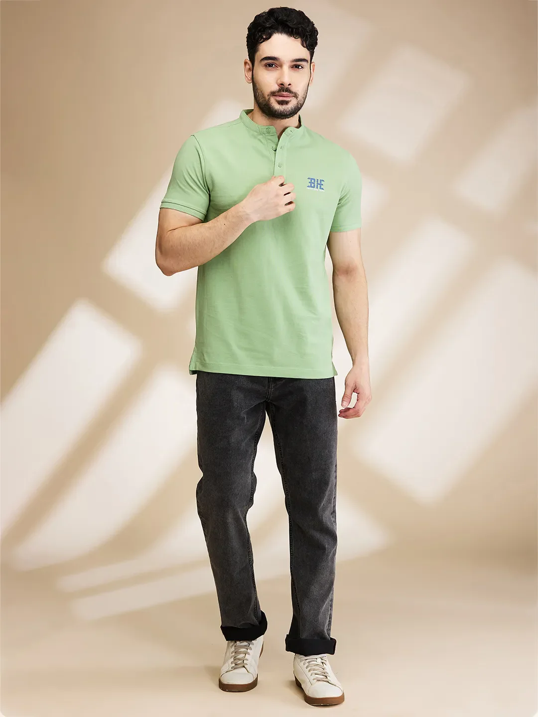 Grey Straight Fit Men's Denims by Being Human Clothing - Image 2