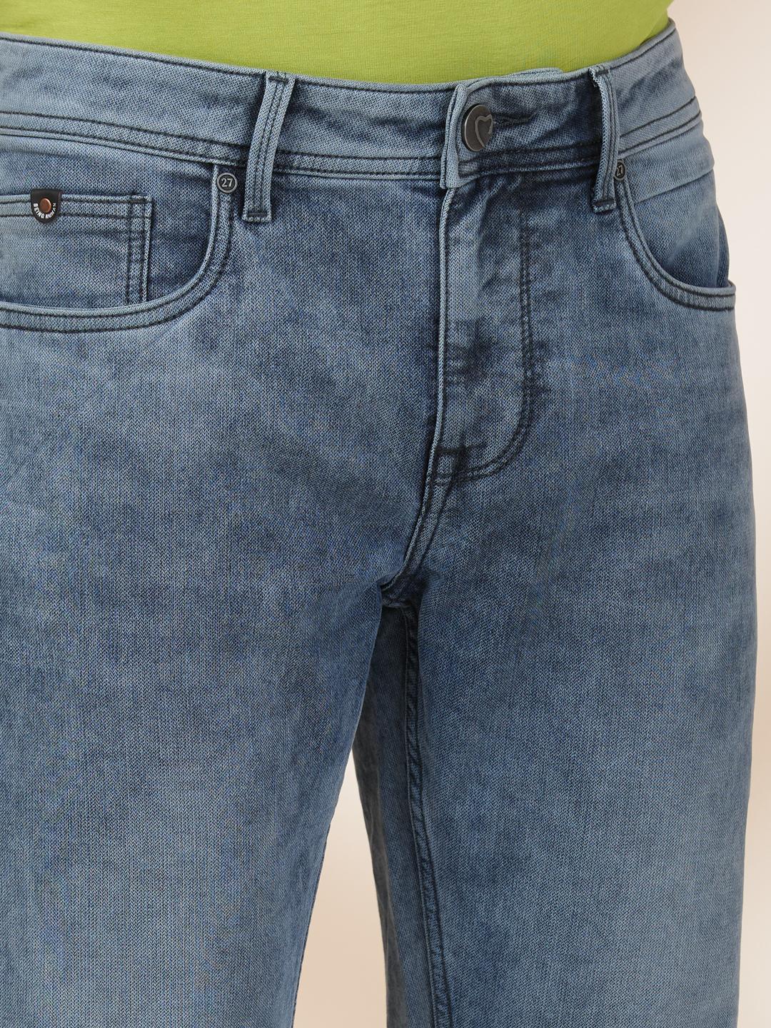 Grey Slim Fit Denims For Men By Being Human Clothing - Image 4