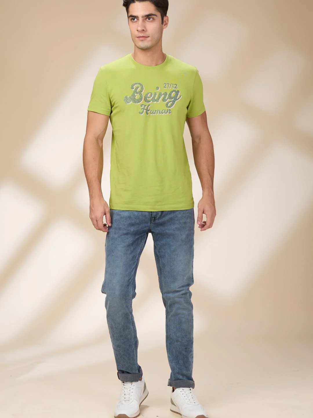 Grey Slim Fit Denims For Men By Being Human Clothing - Image 5