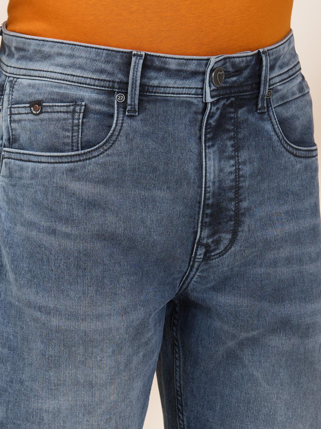 Grey Straight Fit Denims For Men By Being Human Clothing - Image 4
